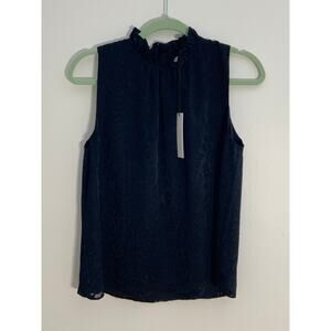 Waverly Grey Leopard Print Black Blouse NWT size‎ small